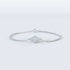 Round Lab-Grown Diamond Pavé Rhombus Bracelet in White Gold